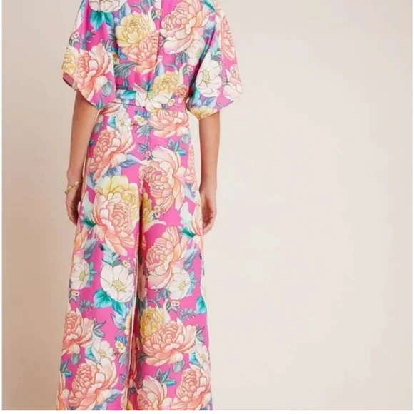 Farm Rio Floral Wide-Leg Jumpsuit - Picture 3 of 6